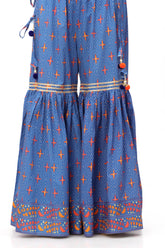 1 Piece Gharara in Multi Cambric (CZ2651)